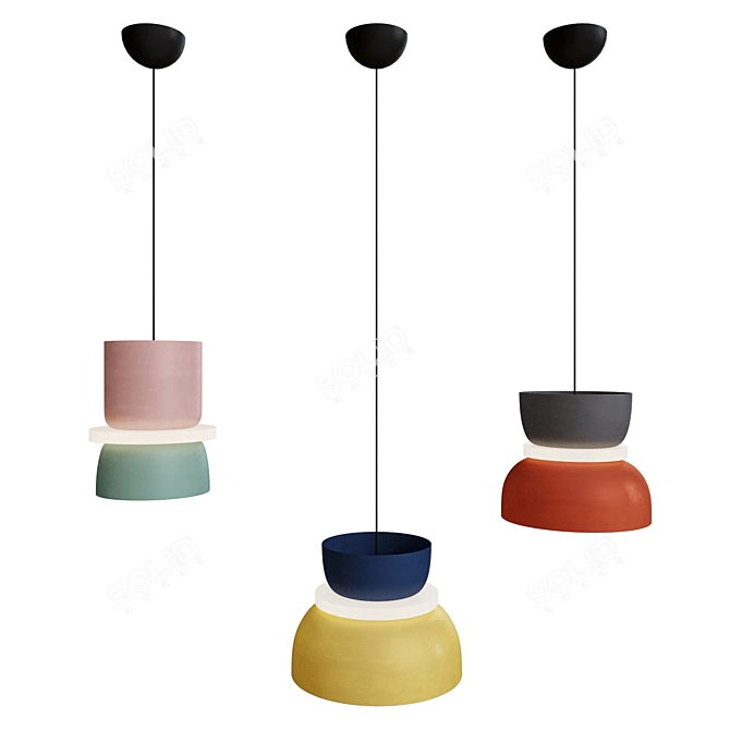 Scandinavian Style Pendant Light 3D model image 1