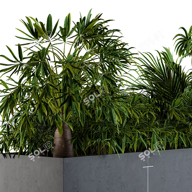 EcoGreen Indoor Planter 3D model image 2