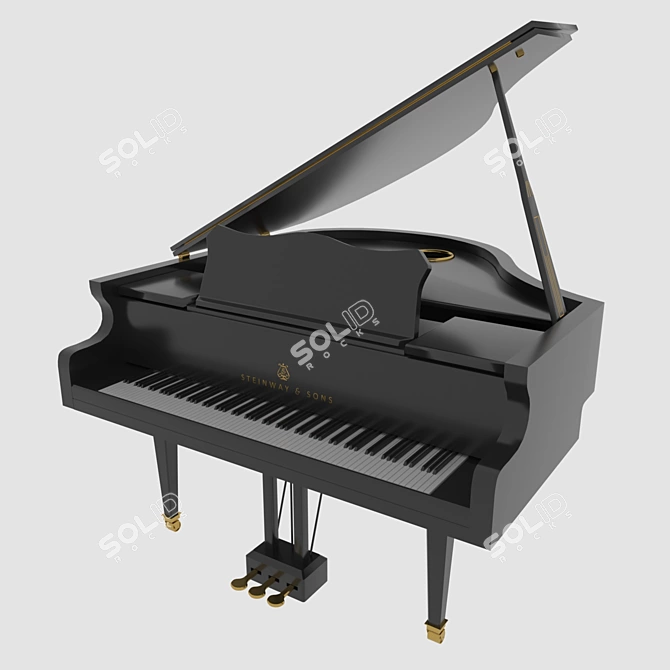 Elegance in Harmony: Steinway Piano 3D model image 1