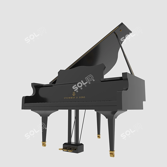 Elegance in Harmony: Steinway Piano 3D model image 2