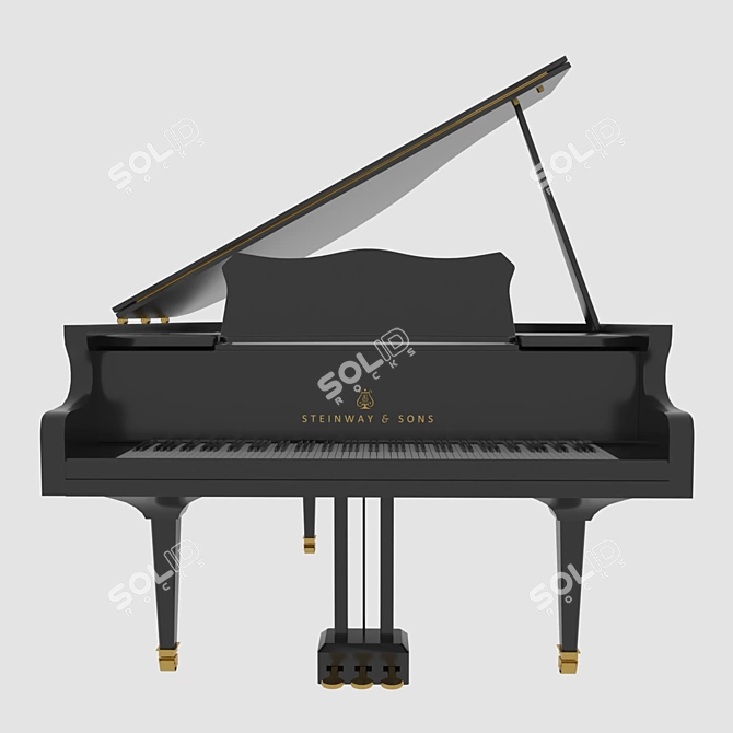 Elegance in Harmony: Steinway Piano 3D model image 3