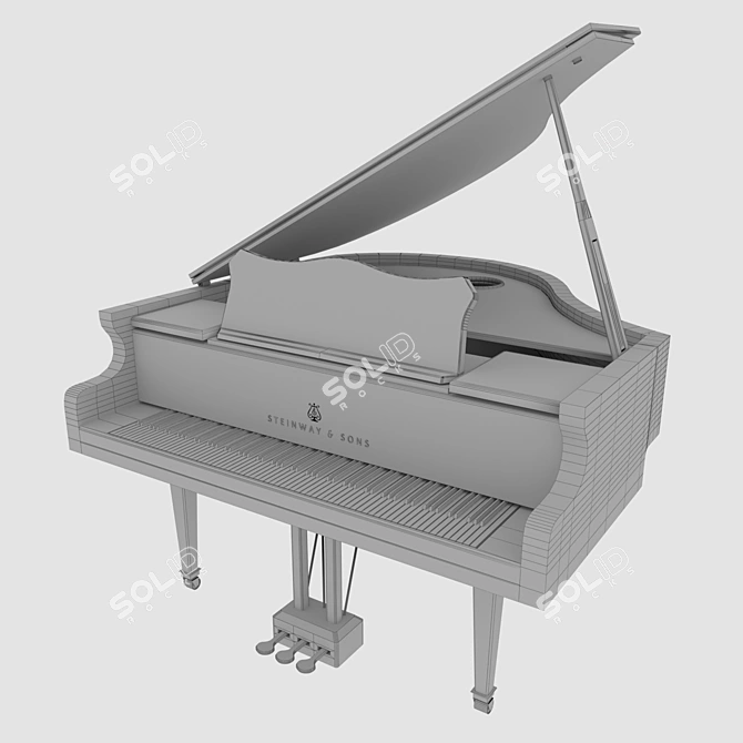 Elegance in Harmony: Steinway Piano 3D model image 5