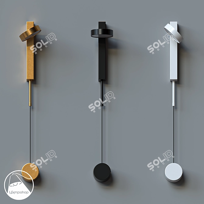 Industrial Charm: B4114 Loft Sconce 3D model image 1