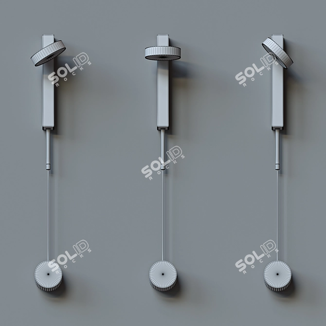 Industrial Charm: B4114 Loft Sconce 3D model image 3