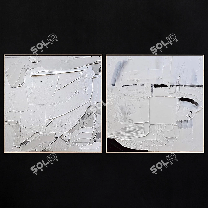 Elegant Silver Photo Frame 3D model image 1