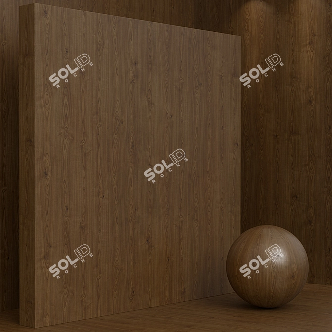 Cherry Wood Seamless Material Set 3D model image 4