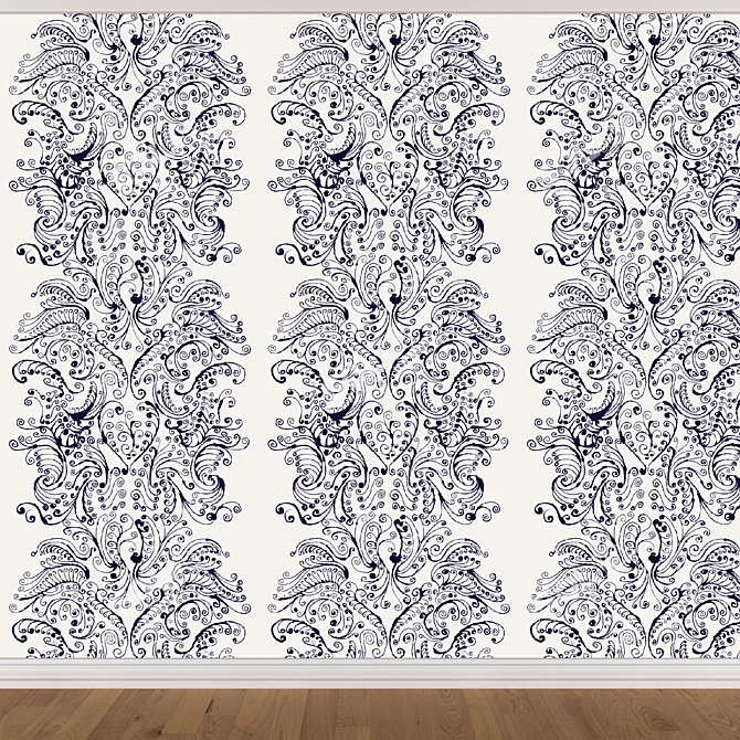 Seamless Wallpaper Set - 3 Colors 3D model image 3