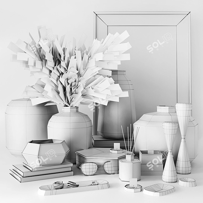 Elegant Decor Set: 4-Piece Collection 3D model image 2