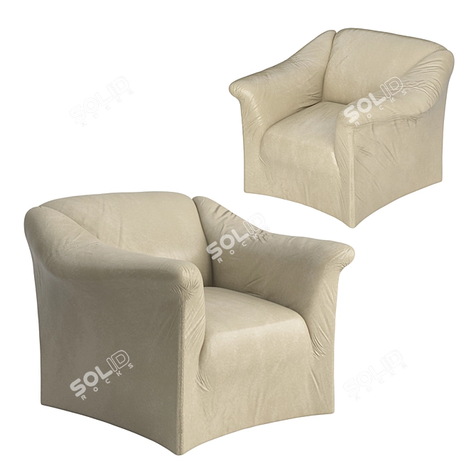 Italian Design: Tentazioni Lounge Chair 3D model image 1