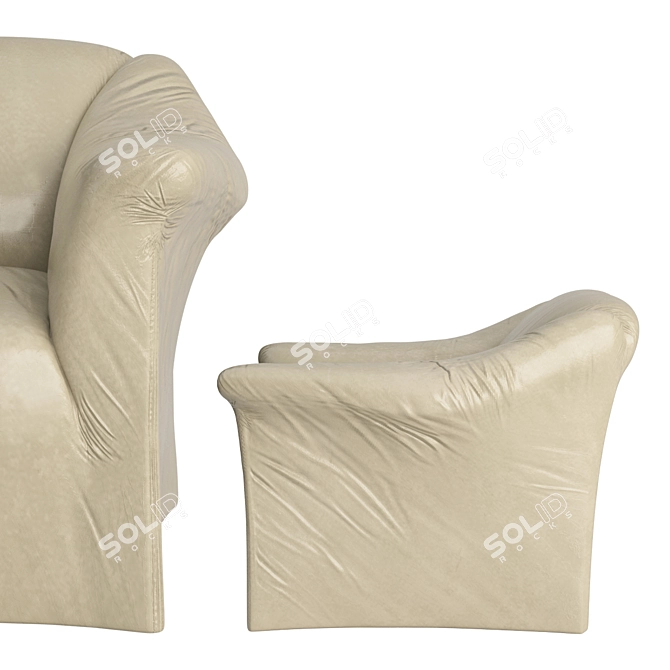 Italian Design: Tentazioni Lounge Chair 3D model image 2