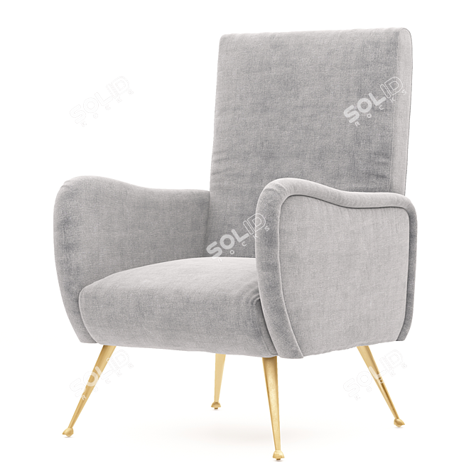 Turin: a Luxurious Armchair 3D model image 1