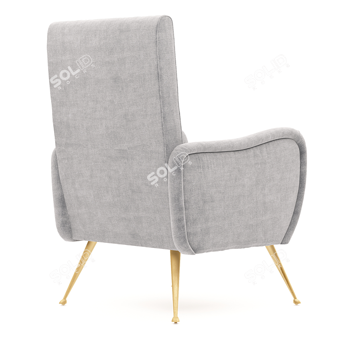 Turin: a Luxurious Armchair 3D model image 2