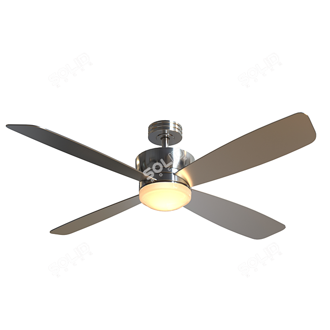 Sleek and Stylish RH Ceiling Fans 3D model image 2