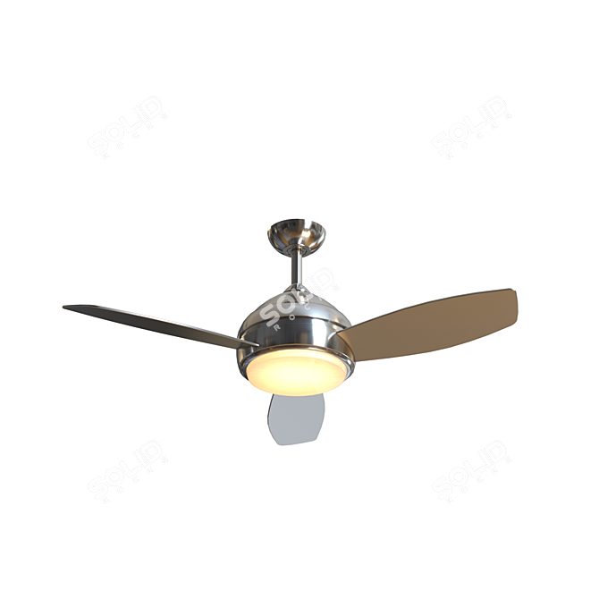 Sleek and Stylish RH Ceiling Fans 3D model image 3