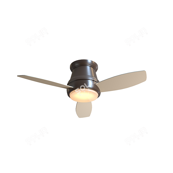 Sleek and Stylish RH Ceiling Fans 3D model image 4