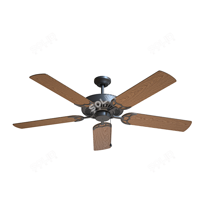 Sleek and Stylish RH Ceiling Fans 3D model image 5