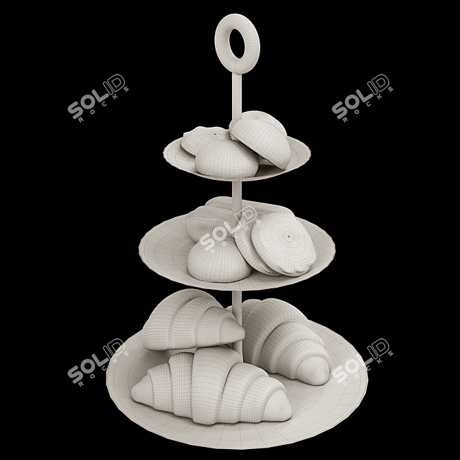 Modern Minimalist Olala Etagere 3D model image 4