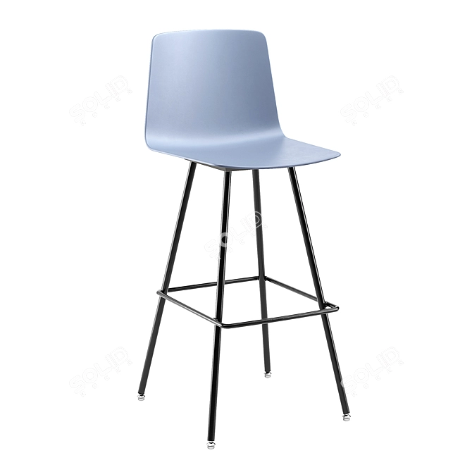 Sleek Allsteel Vicinity Stool 3D model image 1