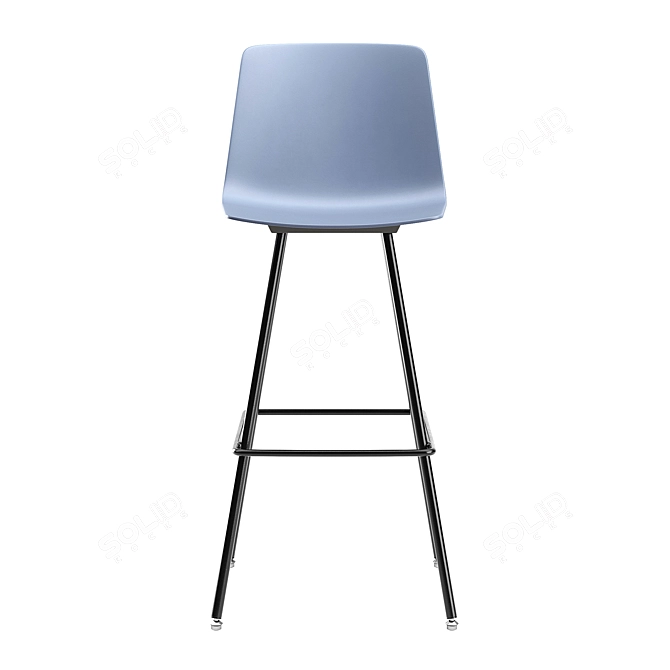 Sleek Allsteel Vicinity Stool 3D model image 2