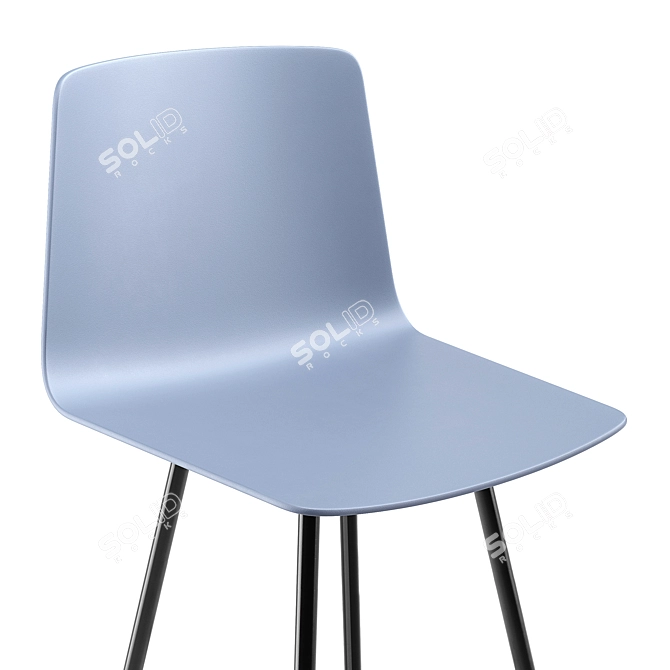 Sleek Allsteel Vicinity Stool 3D model image 3