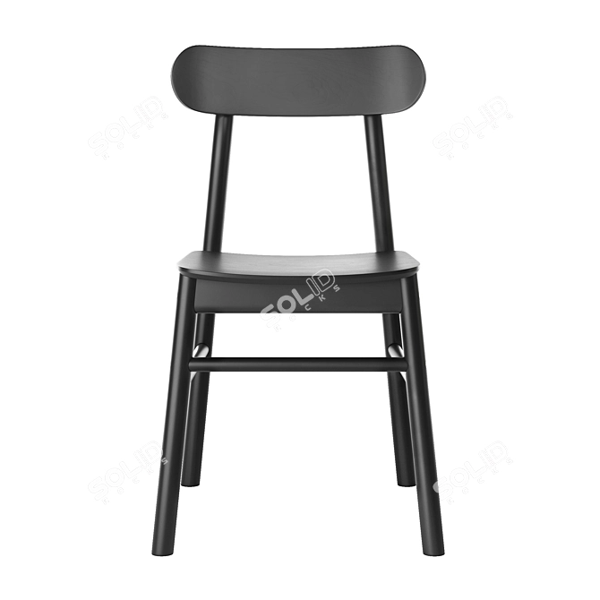 Sleek Black Ikea Ronninge Chair 3D model image 2