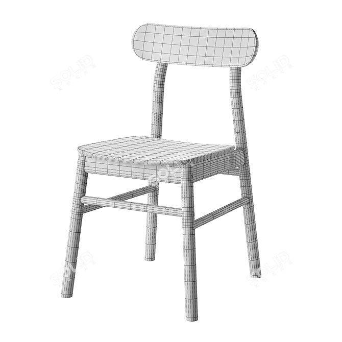 Sleek Black Ikea Ronninge Chair 3D model image 3