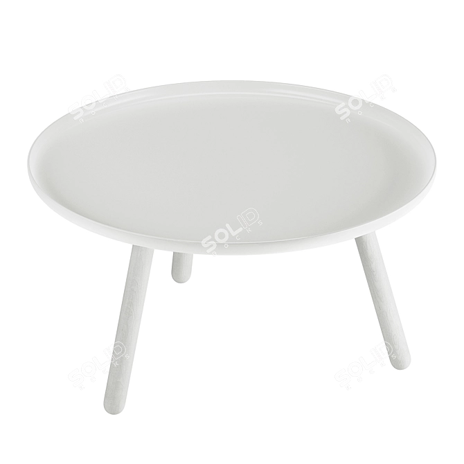 Sleek White Tablo Coffee Table 3D model image 2