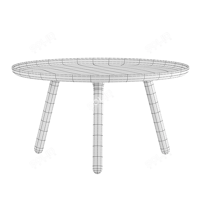 Sleek White Tablo Coffee Table 3D model image 3