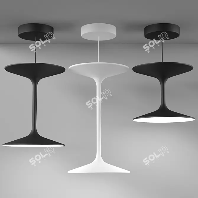 Adjustable Height Pendant Lamp 3D model image 1