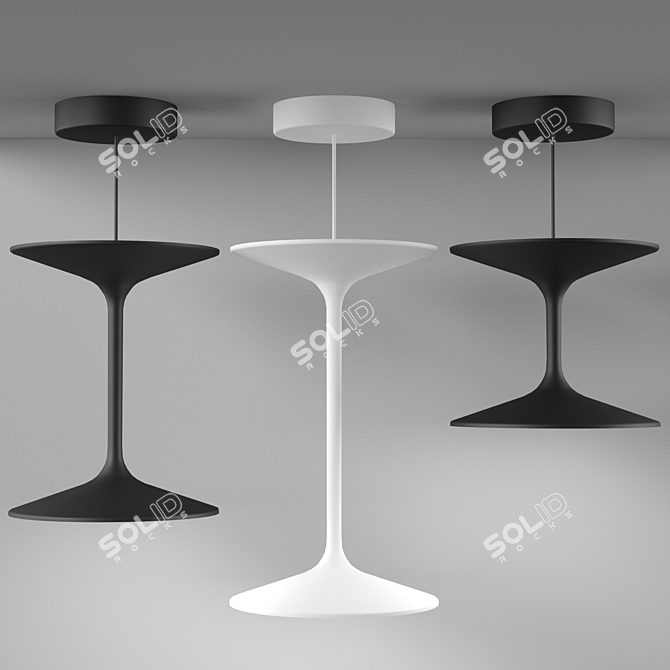 Adjustable Height Pendant Lamp 3D model image 2