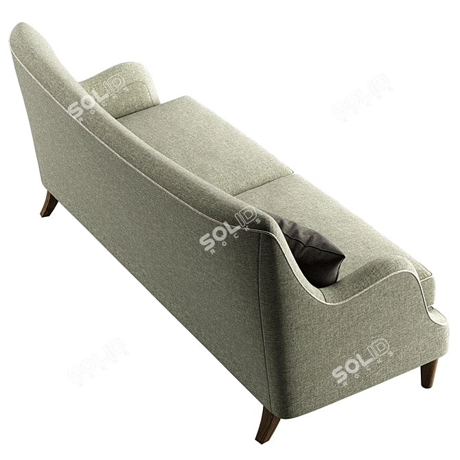 Elegant West Elm Livingston Sofa 3D model image 3
