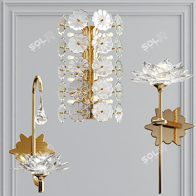 Blossom Wall Lights Collection 3D model image 1