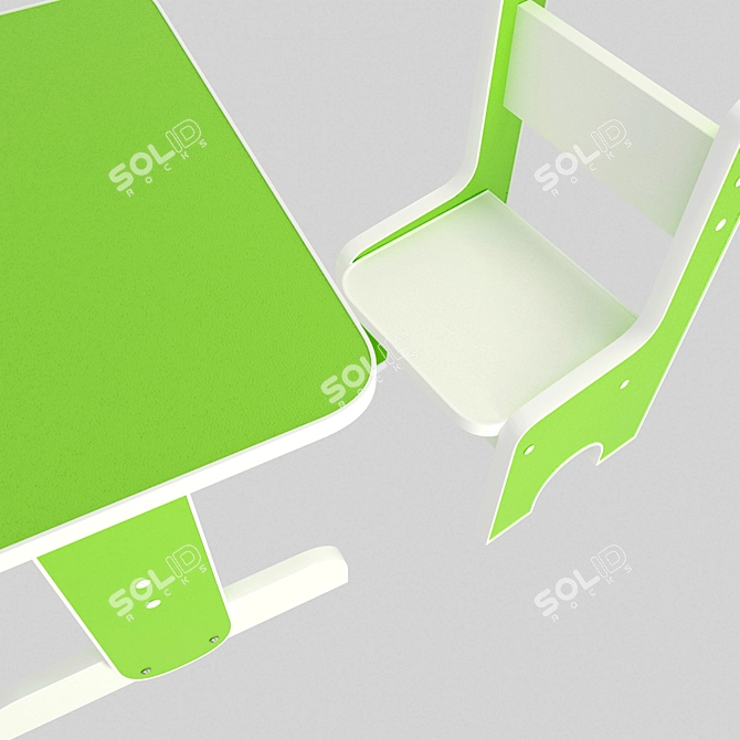 Littlyman Kids Table & Chair 3D model image 3