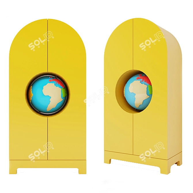 Gufram GLOBE: Iconic Rotating Wardrobe 3D model image 1