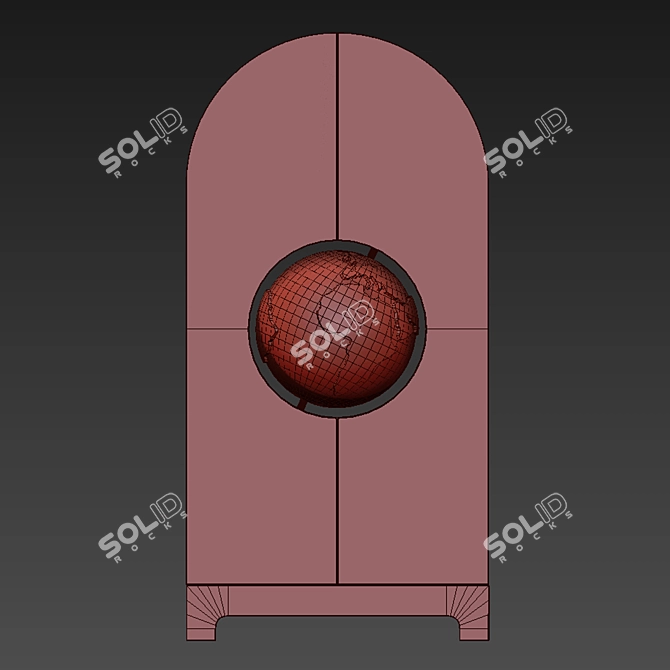 Gufram GLOBE: Iconic Rotating Wardrobe 3D model image 2