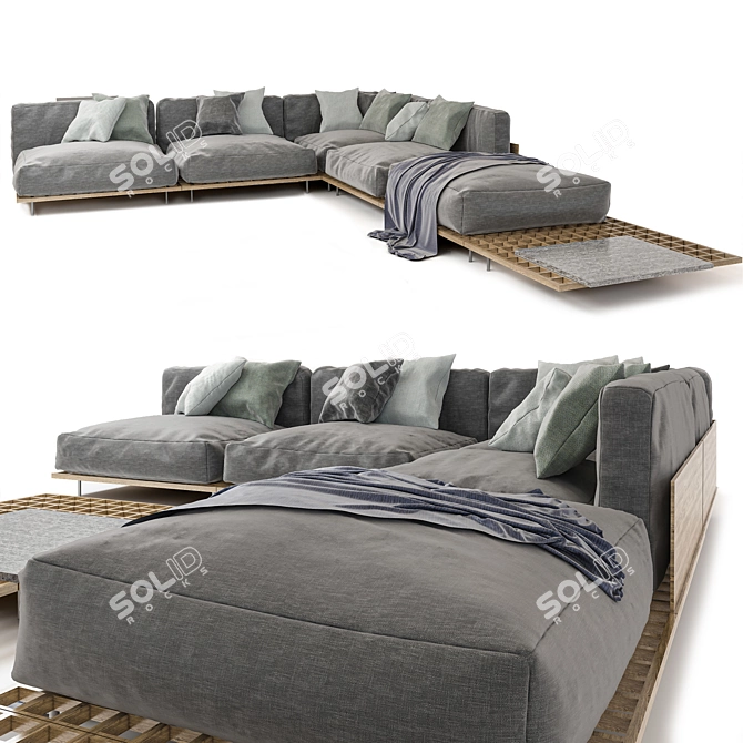 Yankom Design Sofa 3D model image 4