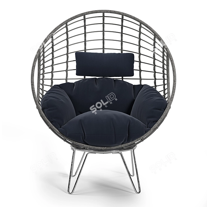 Cozy Cocoon Chair | 3Ds Max 2016+FBX 3D model image 2