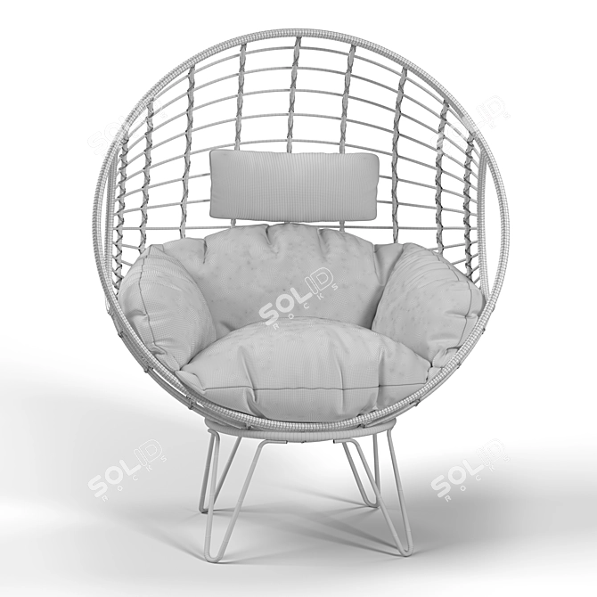 Cozy Cocoon Chair | 3Ds Max 2016+FBX 3D model image 4
