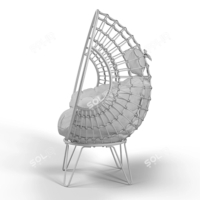 Cozy Cocoon Chair | 3Ds Max 2016+FBX 3D model image 5