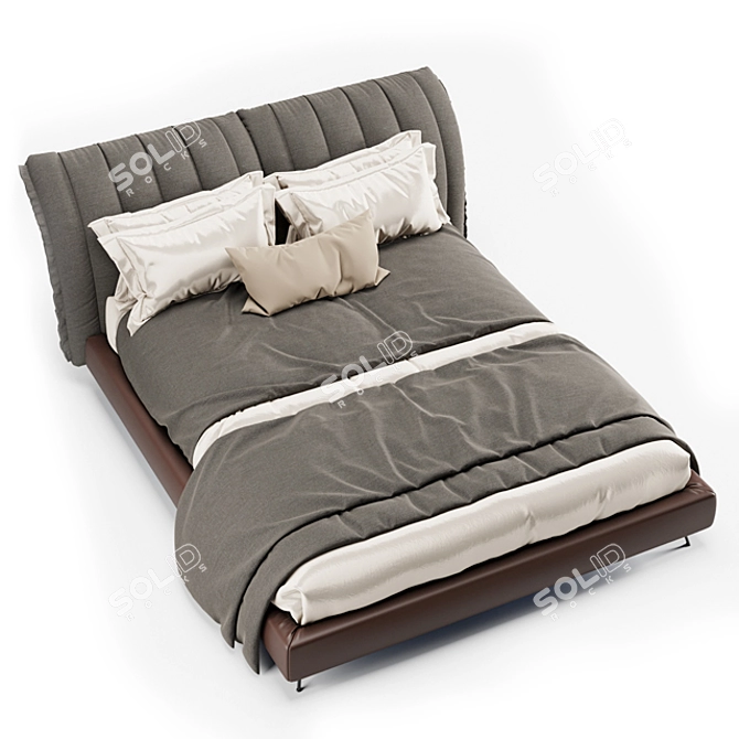 Modern Italian Bed: ON LINE 3D model image 3