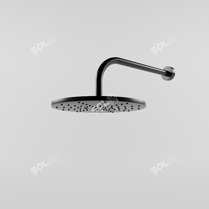 Minimalist Round Shower Head 3D model image 1