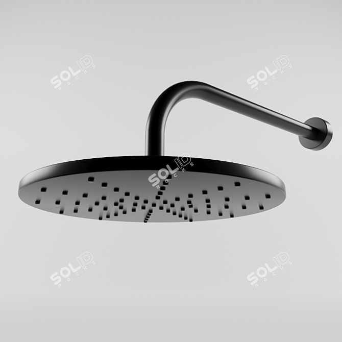 Minimalist Round Shower Head 3D model image 5