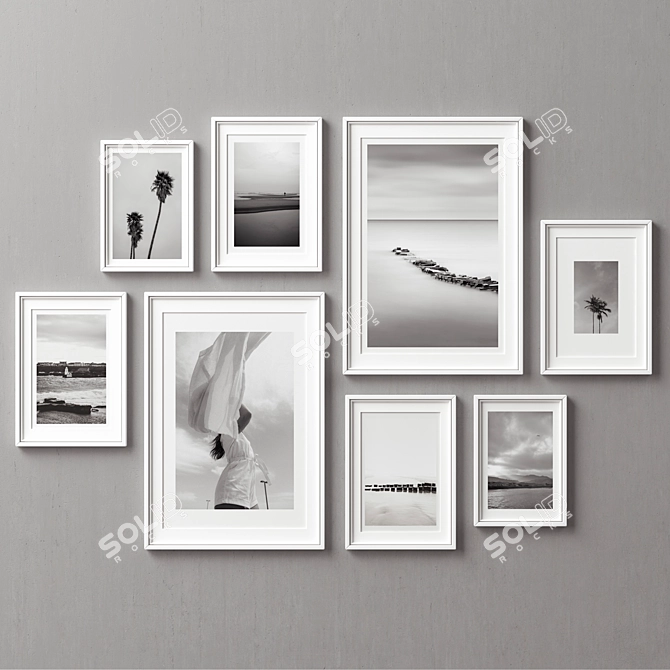 Versatile Multi-Color Picture Frame Collection 3D model image 3