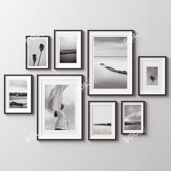 Versatile Multi-Color Picture Frame Collection 3D model image 14