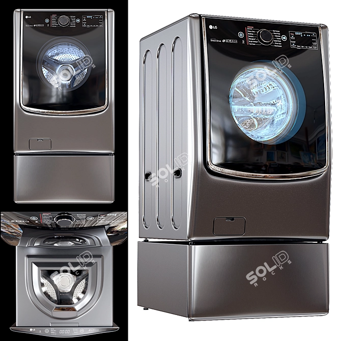 Title: LG TwinWash WM9000HVA 3D model image 1
