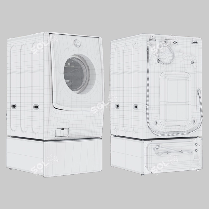 Title: LG TwinWash WM9000HVA 3D model image 5