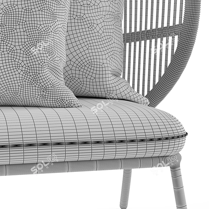 Vincent Sheppard Kodo Cocoon: Stylish and Comfortable Seating 3D model image 4