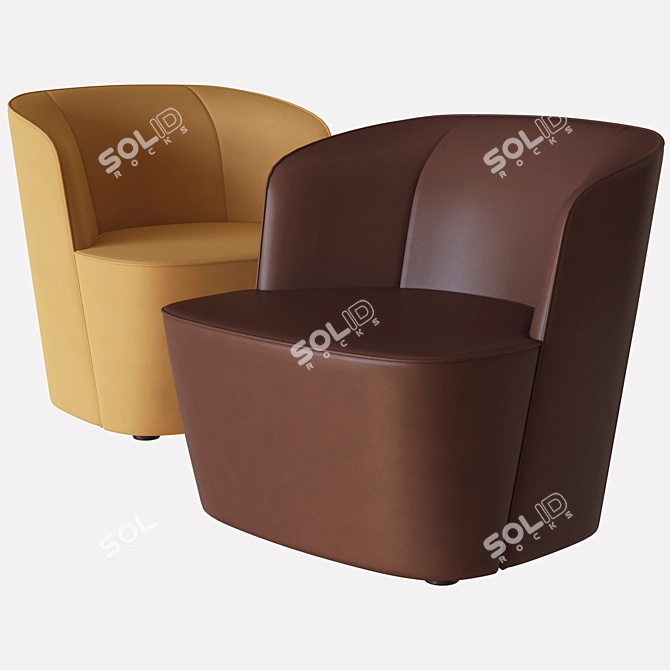 Felix Armchair by Lema: Sleek Elegance 3D model image 2