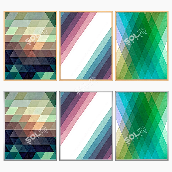 Elegant Wall Art Set 3D model image 3