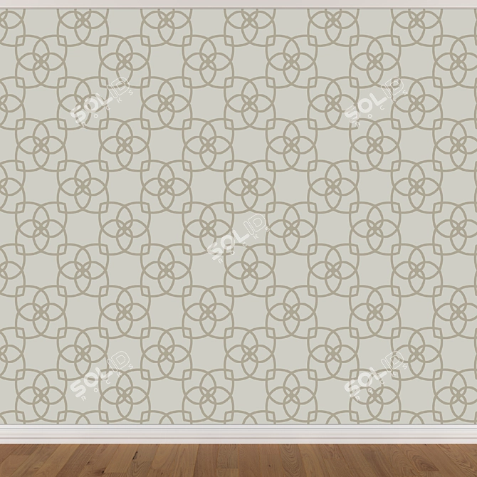 Seamless Wallpaper Set: 3 Colors 3D model image 3